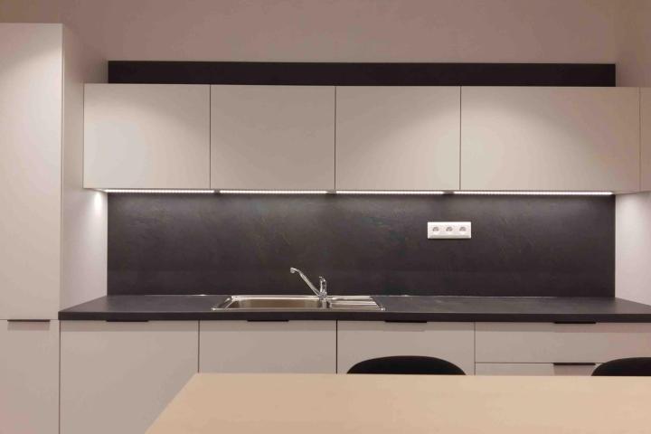 Kitchen unit for employees / Matt white / Jura Anthracite | Modern Style / Bratislava - Volvo